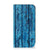iPhone 15 Pro Book Wallet Case Wood Blue met een prachtig print van blauw afgebladderd hout đĒĩ