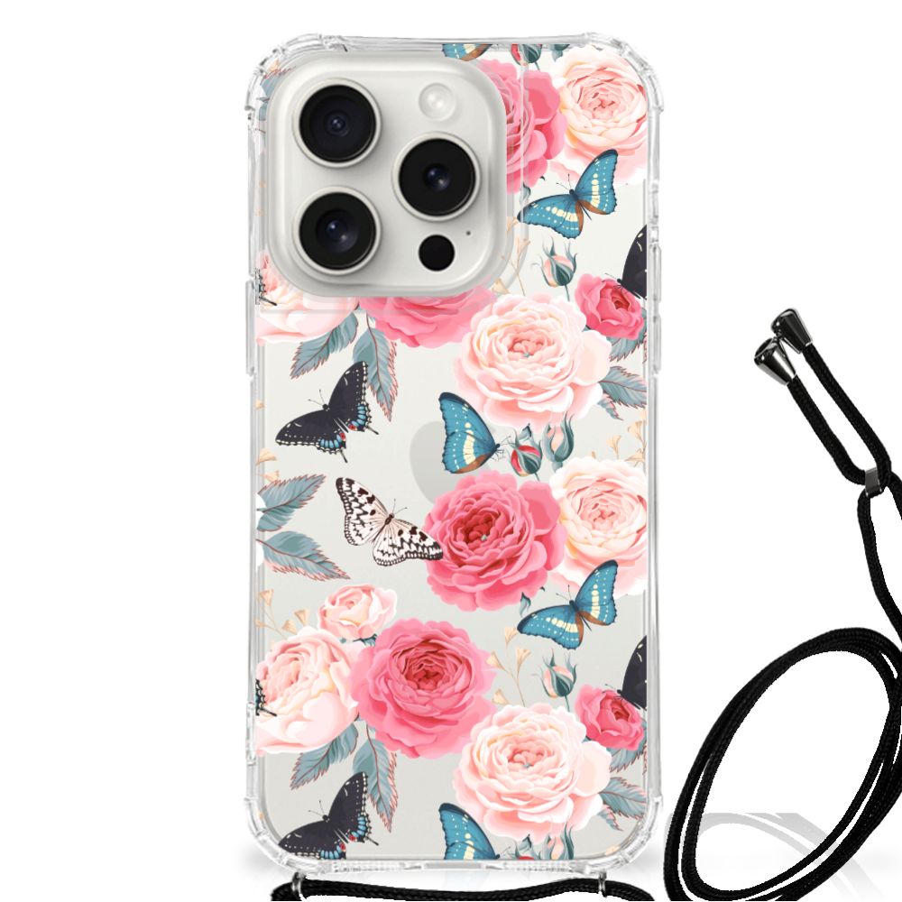 iPhone 15 Pro Case Butterfly Roses B2C Telecom