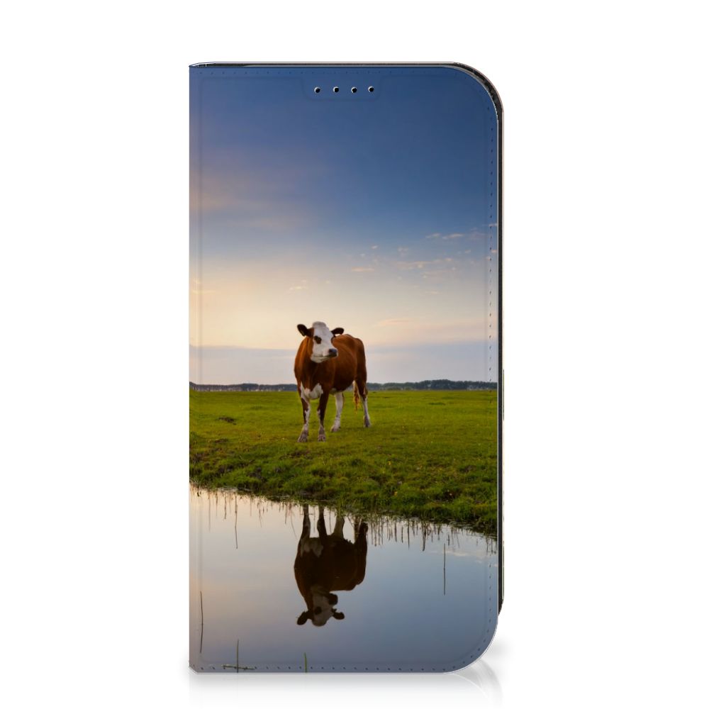 iPhone 15 Pro Hoesje maken Koe hoesje koe ondergang zon aanzicht