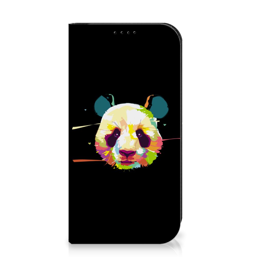 iPhone 15 Pro Magnet Case Panda Color met kleurrijke panda design