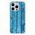 Apple iPhone 15 Pro Max Bumper Hoesje Wood Blue heren blauw hout achterkant