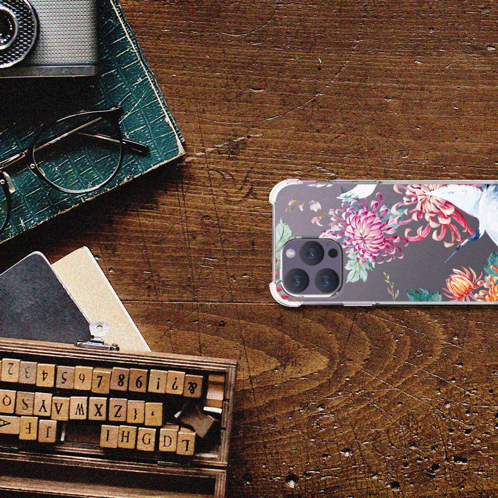 iPhone 15 Pro Max Case Anti-shock Bird Flowers B2C Telecom