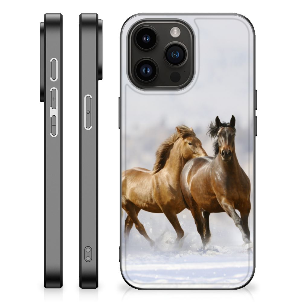 iPhone 15 Pro Max Dierenprint Telefoonhoesje Paarden B2C Telecom