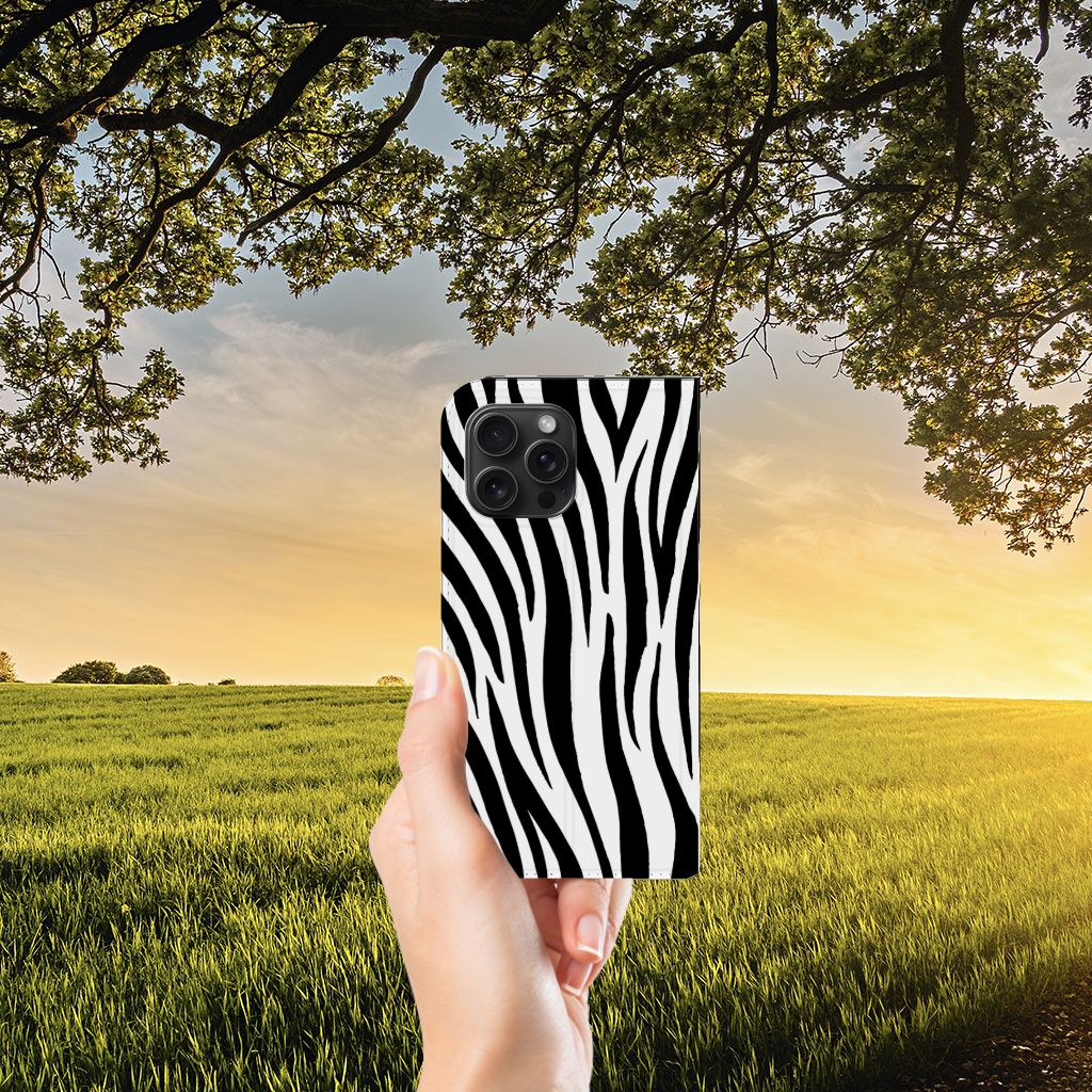 iPhone 15 Pro Max Hoesje maken Zebra zebra strepen hand natuur