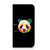 iPhone 15 Pro Max Magnet Case Panda Color met een kleurrijk panda hoofd ontwerp đŧ op zwarte achtergrond.