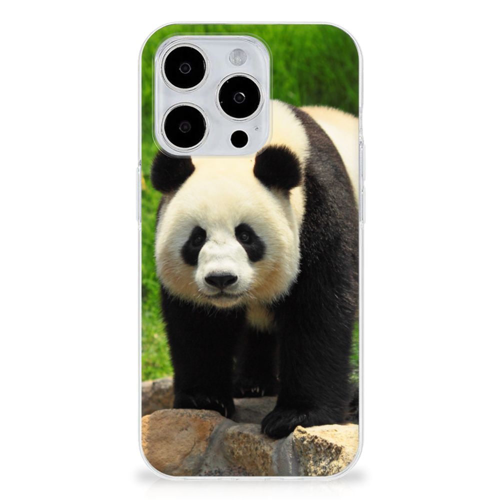 iPhone 15 Pro Max TPU Hoesje Panda met schattige panda afbeelding 🐼