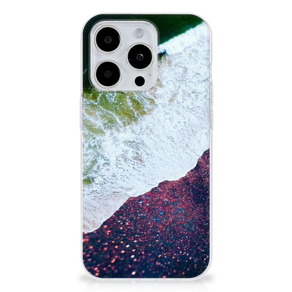 iPhone 15 Pro Max TPU Hoesje Sea in Space met een artistiek ontwerp van de oceaan en sterren đâ¨