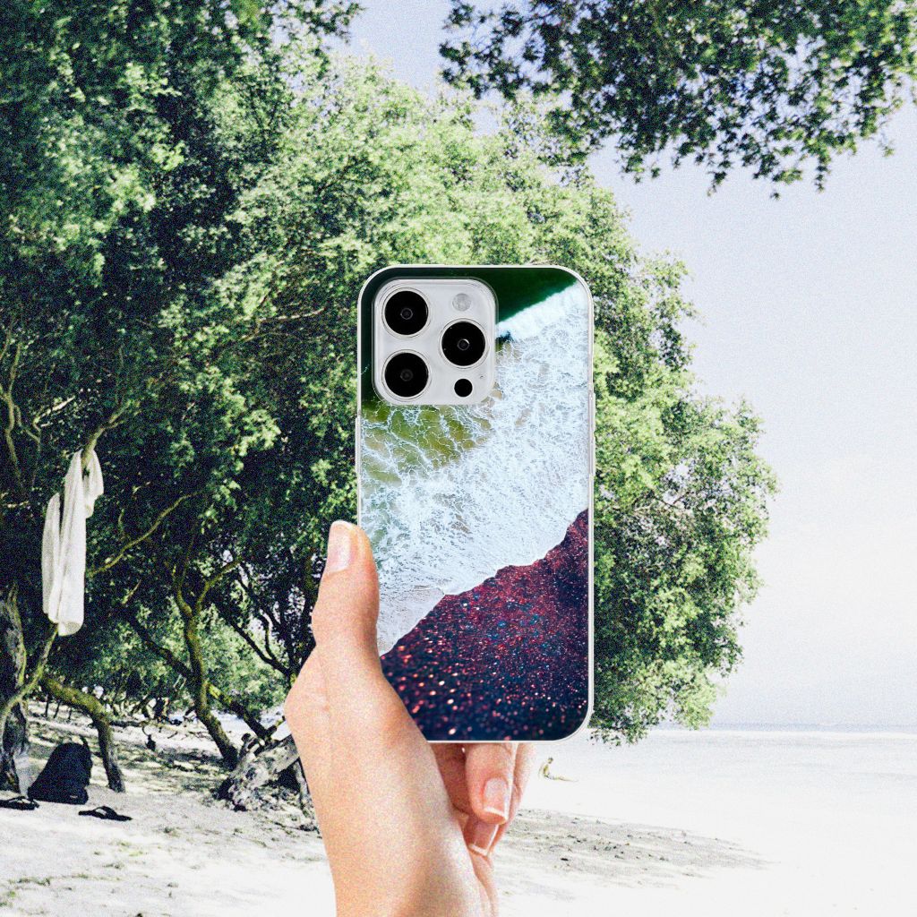 iPhone 15 Pro Max TPU Hoesje Sea in Space - artistiek smartphonehoesje met zee en ruimte thema đâ¨