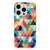 iPhone 15 Pro Max TPU bumper Geruit met kleurrijk ruitjesdesign, opvallend en trendy.