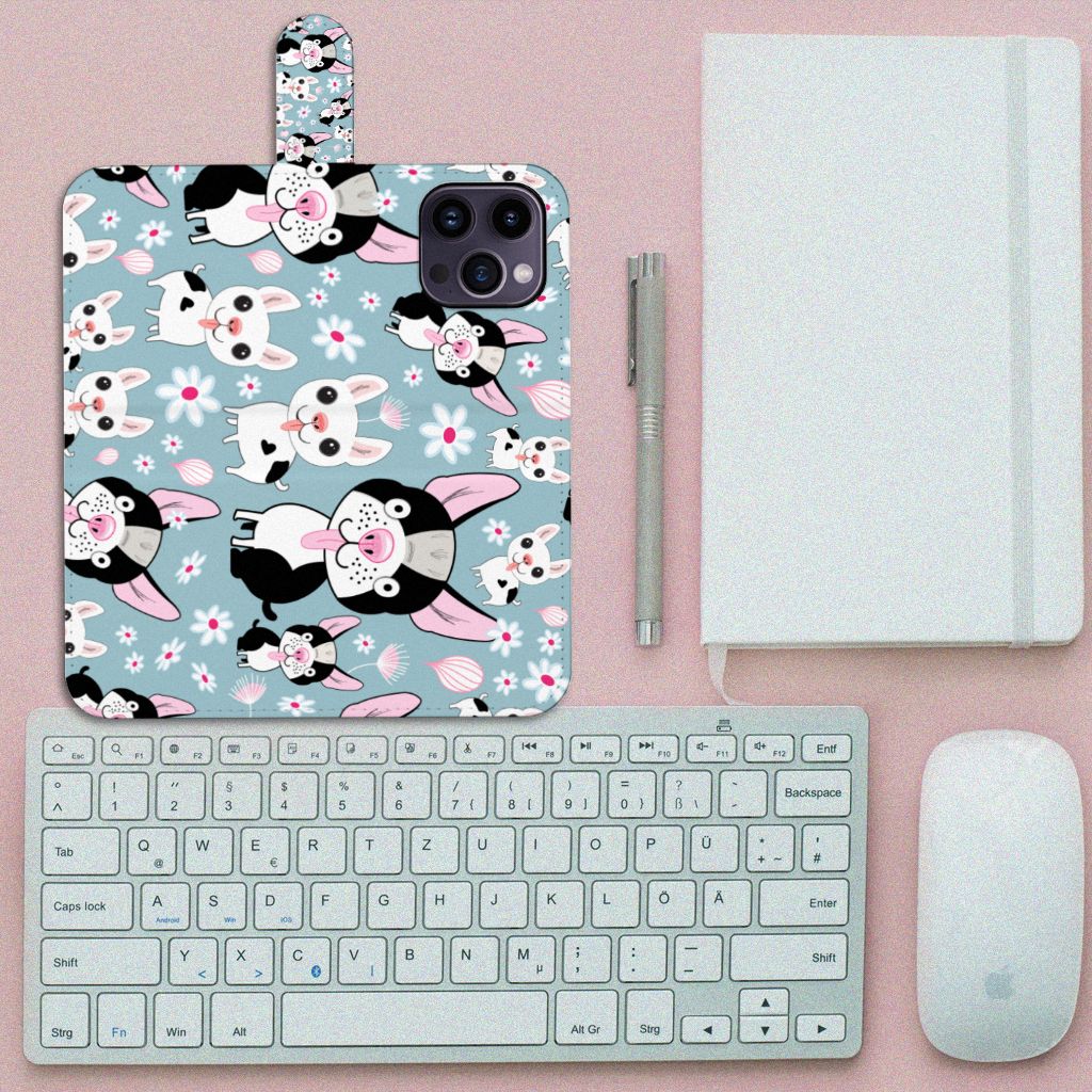 iPhone 15 Pro Max Telefoonhoesje met Pasjes Hondjes in een schattig ontwerp met cartoon honden đļ.