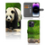 iPhone 15 Pro Max Telefoonhoesje met Pasjes Panda đŧ met mooie panda print en magnetische sluitclip.