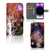 iPhone 15 Pro Max Wallet Case met Pasjes Vuurwerk met kleurige siervuurwerk op een zwarte achtergrond đ
