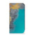 iPhone 15 Pro Standcase Marble Blue Gold met een prachtig marmerdesign in blauw en goud.