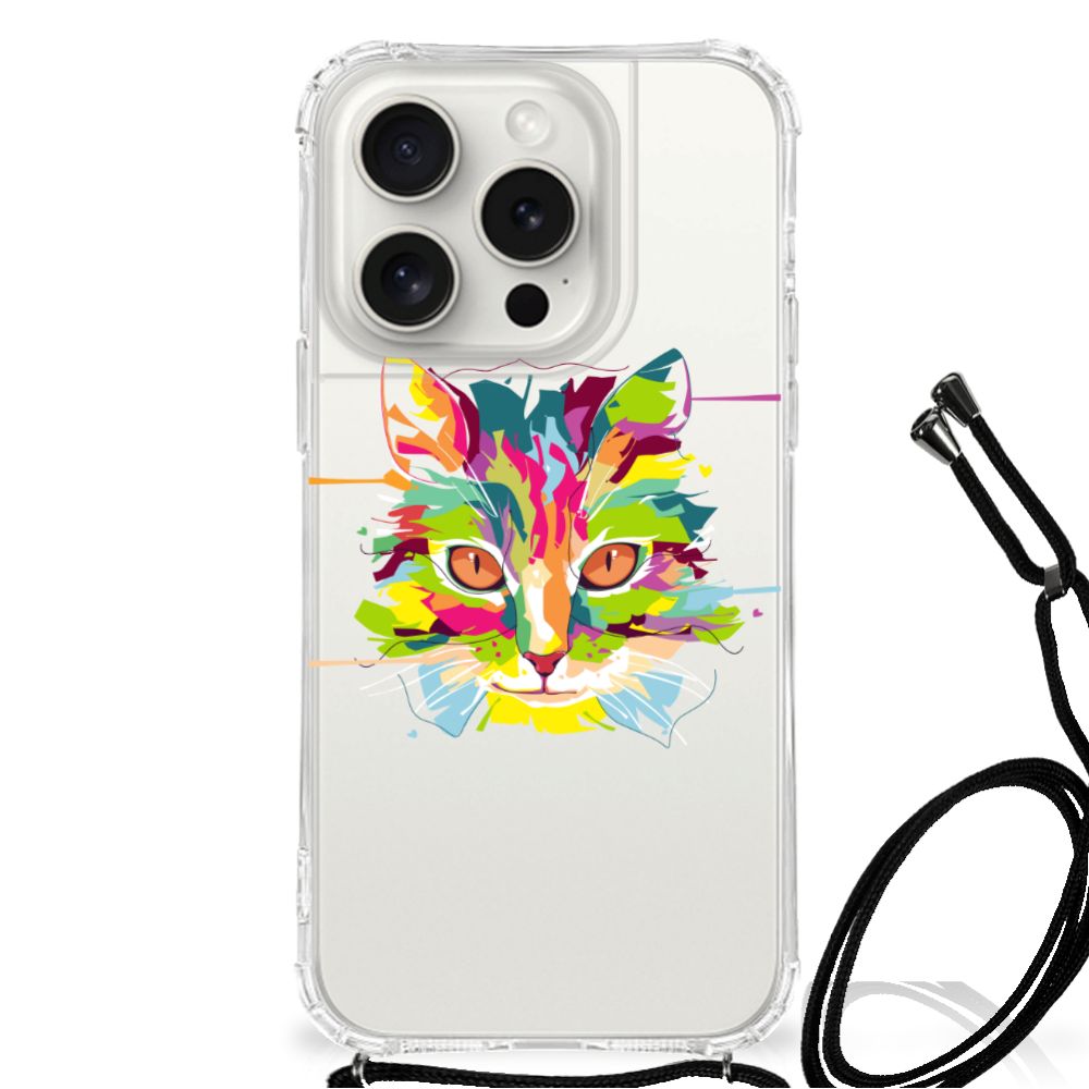 iPhone 15 Pro Stevig Bumper Hoesje Cat Color B2C Telecom