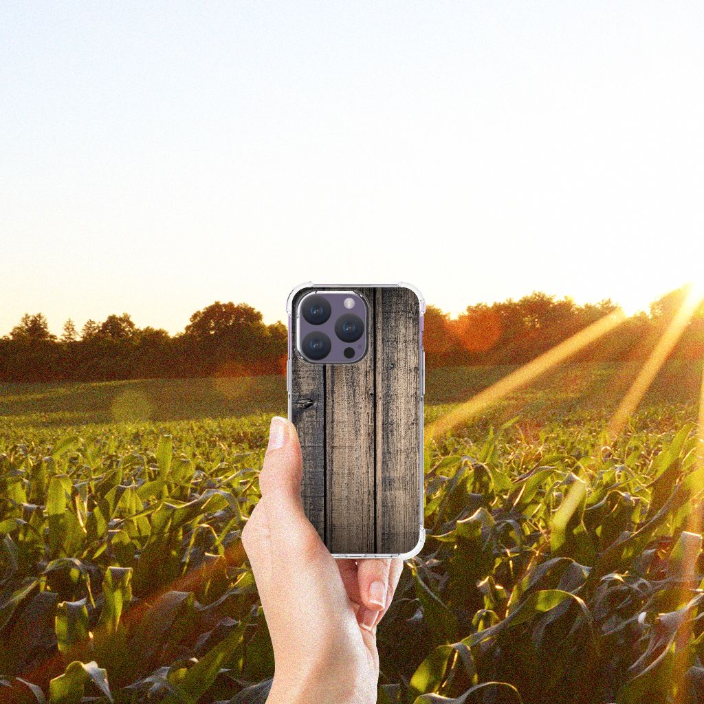 iPhone 15 Pro Stevig Telefoonhoesje Steigerhout B2C Telecom