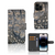 iPhone 15 Pro Telefoonhoesje met Pasjes Krokodillenprint in verschillende hoeken weergegeven.