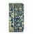 iPhone 15 Smart Cover Beige Flowers met chique bloemenprint op donkerblauwe achtergrond đŧ.