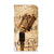 iPhone 15 Stand Case Bladmuziek met vintage microfoon en muzieknotenschema đ¤