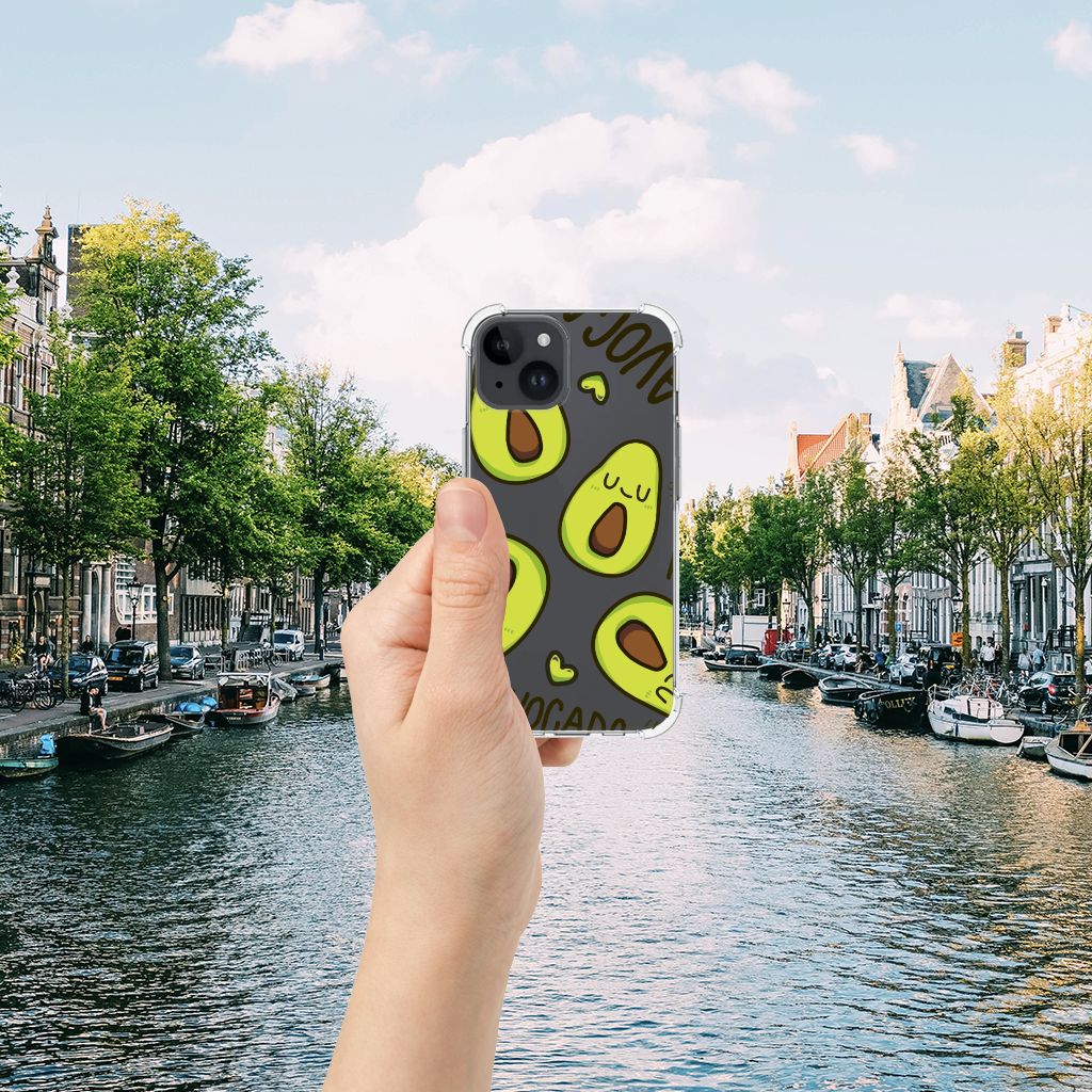 iPhone 15 Stevig Bumper Hoesje Avocado Singing B2C Telecom