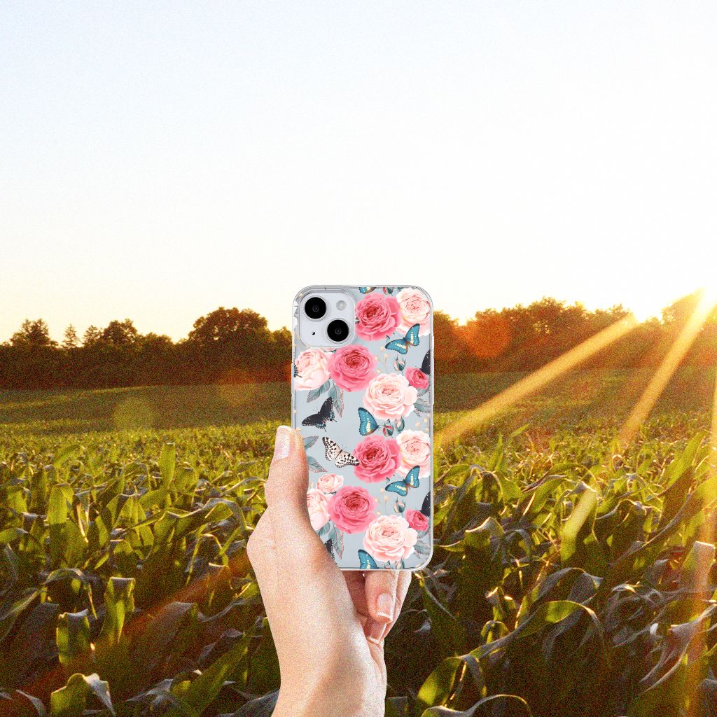 iPhone 15 TPU Case Butterfly Roses B2C Telecom