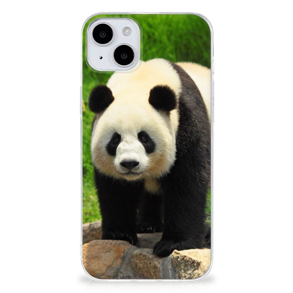 iPhone 15 TPU Hoesje Panda panda afbeelding achterzijde