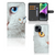 iPhone 15 Telefoonhoesje met Pasjes Witte Kat, met unieke witte kat met blauwe en oranje ogen đą.