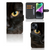 iPhone 15 Telefoonhoesje met Pasjes Zwarte Kat - ontwerp met een close-up van een zwarte kat đą.