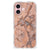 iPhone 16 Anti-Shock Hoesje Marmer Oranje achteraanzicht