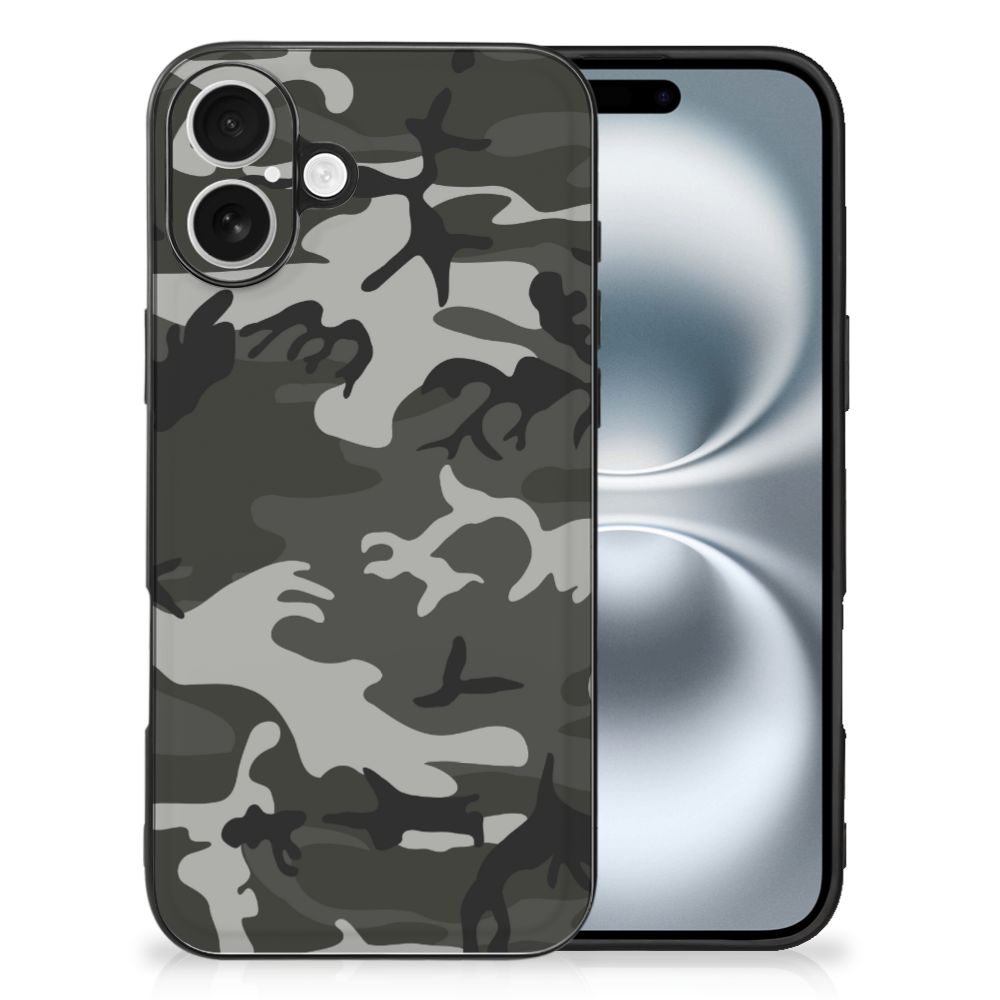 Apple iPhone 16 Back Case Army Light camouflage design achterkant