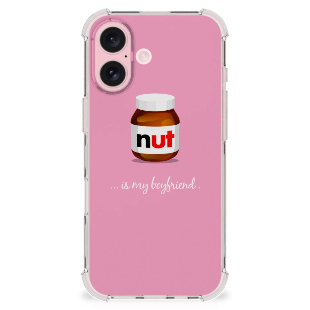 iPhone 16 Beschermhoes Nut Boyfriend telefoonhoesje nut jar design achterkant