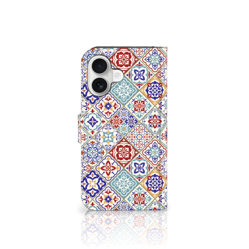 iPhone 16 Bookcase Tiles Color boekcase tegels design aanzicht