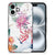 Apple iPhone 16 iPhone 16 Dierenprint Telefoonhoesje Bird Flowers bloemen vogels design voorkant