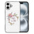 Apple iPhone 16 Hoesje Boho Text illustraties achterkant peace and love