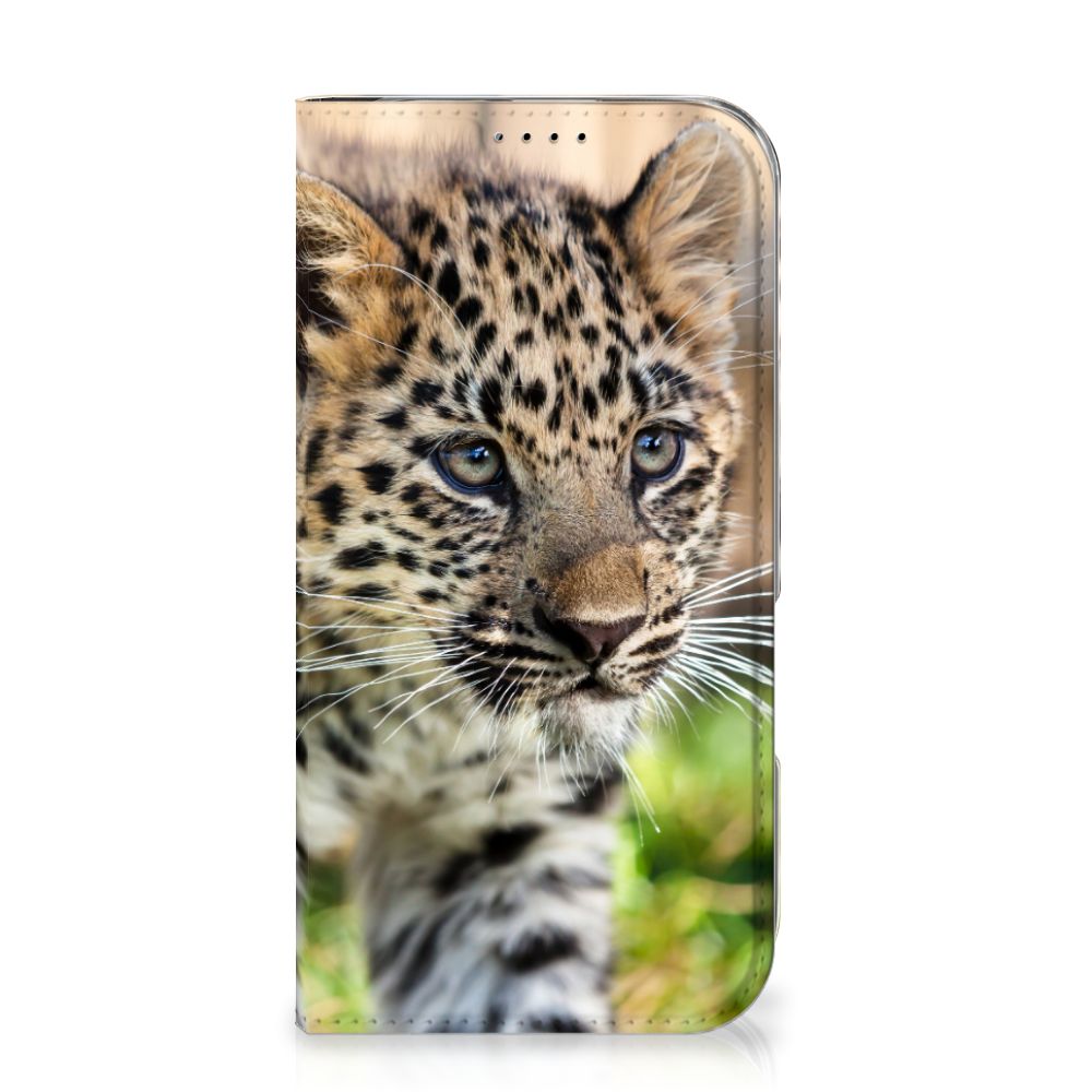 Apple iPhone 16 Hoesje maken Baby Luipaard baby luipaard voorkant natuur