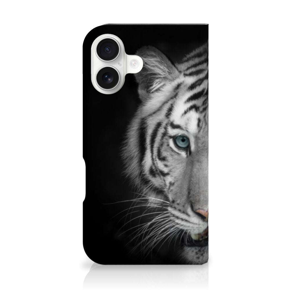 iPhone 16 Hoesje maken Tijger hoesje witte tijger voorkant