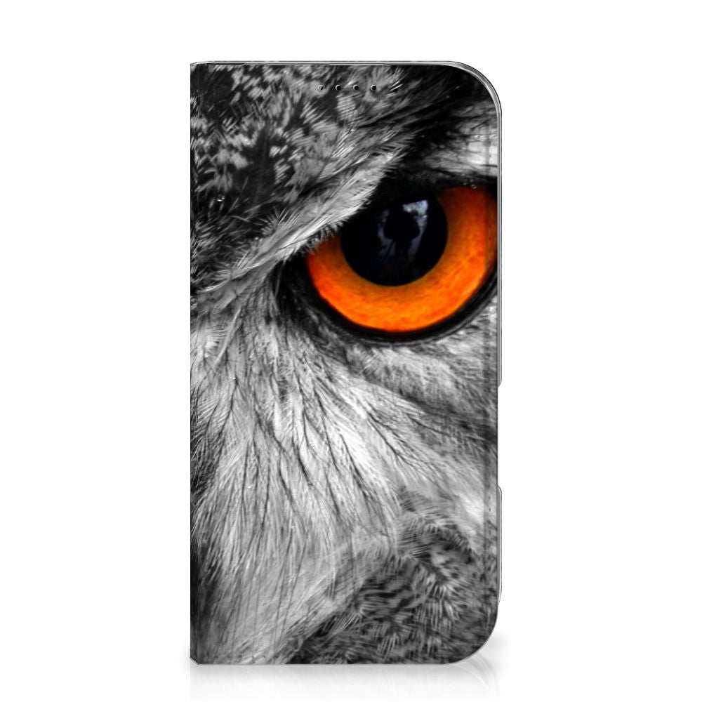 Apple iPhone 16 Hoesje maken Uil standcase uil aanzicht