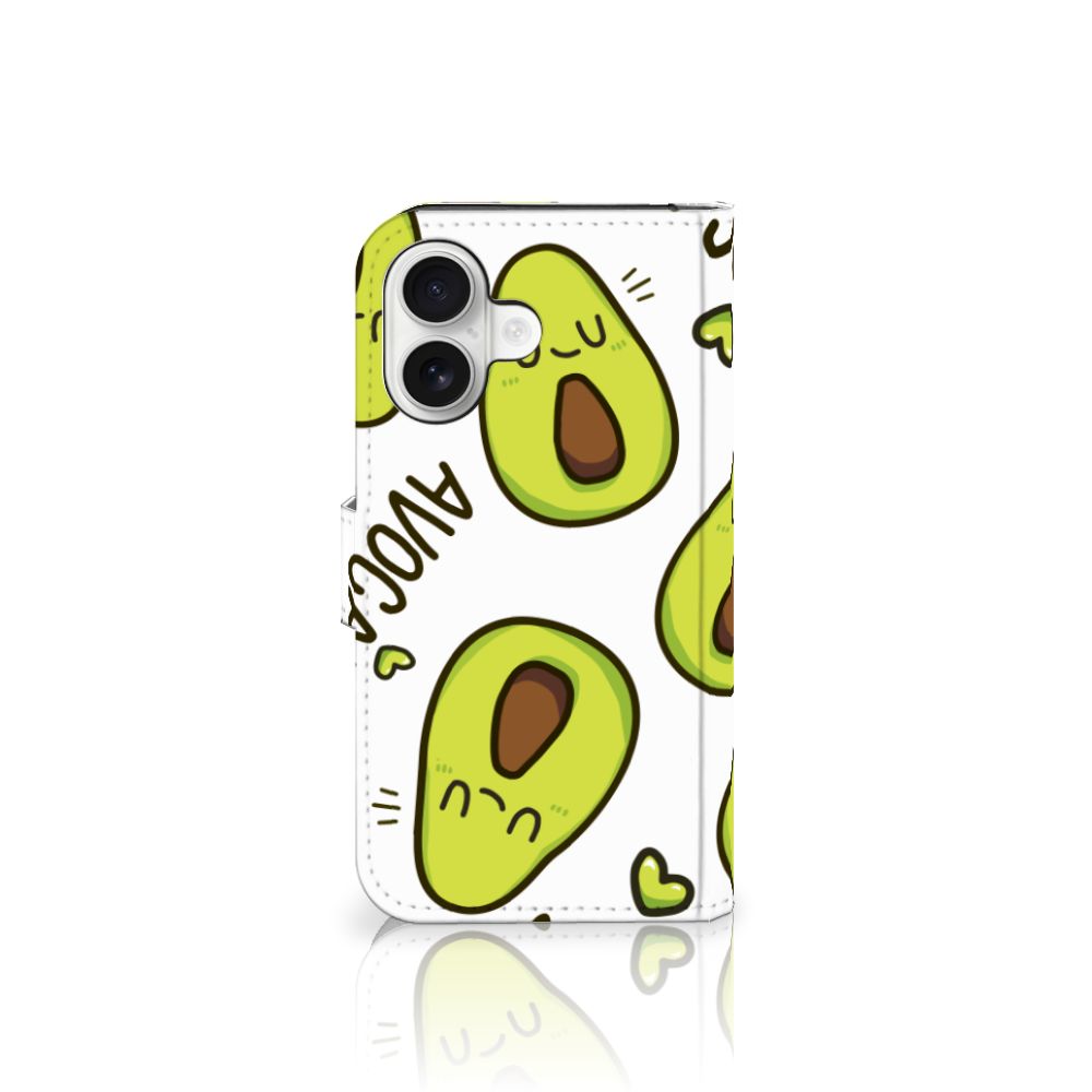 iPhone 16 Leuk Hoesje Avocado Singing telefoonhoesje avocado design voorkant