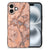 Apple iPhone 16 Marmeren Print Telefoonhoesje Marmer Oranje design marmer achterkant