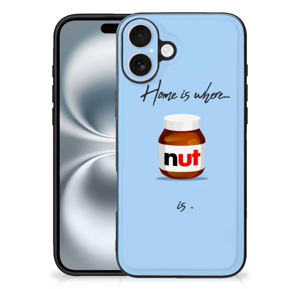Apple iPhone 16 Plus Back Cover Hoesje Nut Home eten drinken design achterkant