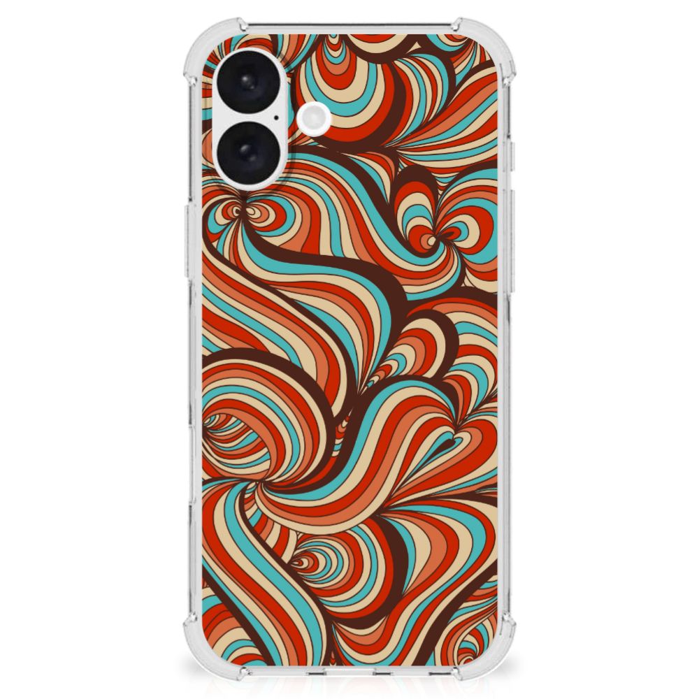 iPhone 16 Plus Back Cover Retro retro design achteraanzicht
