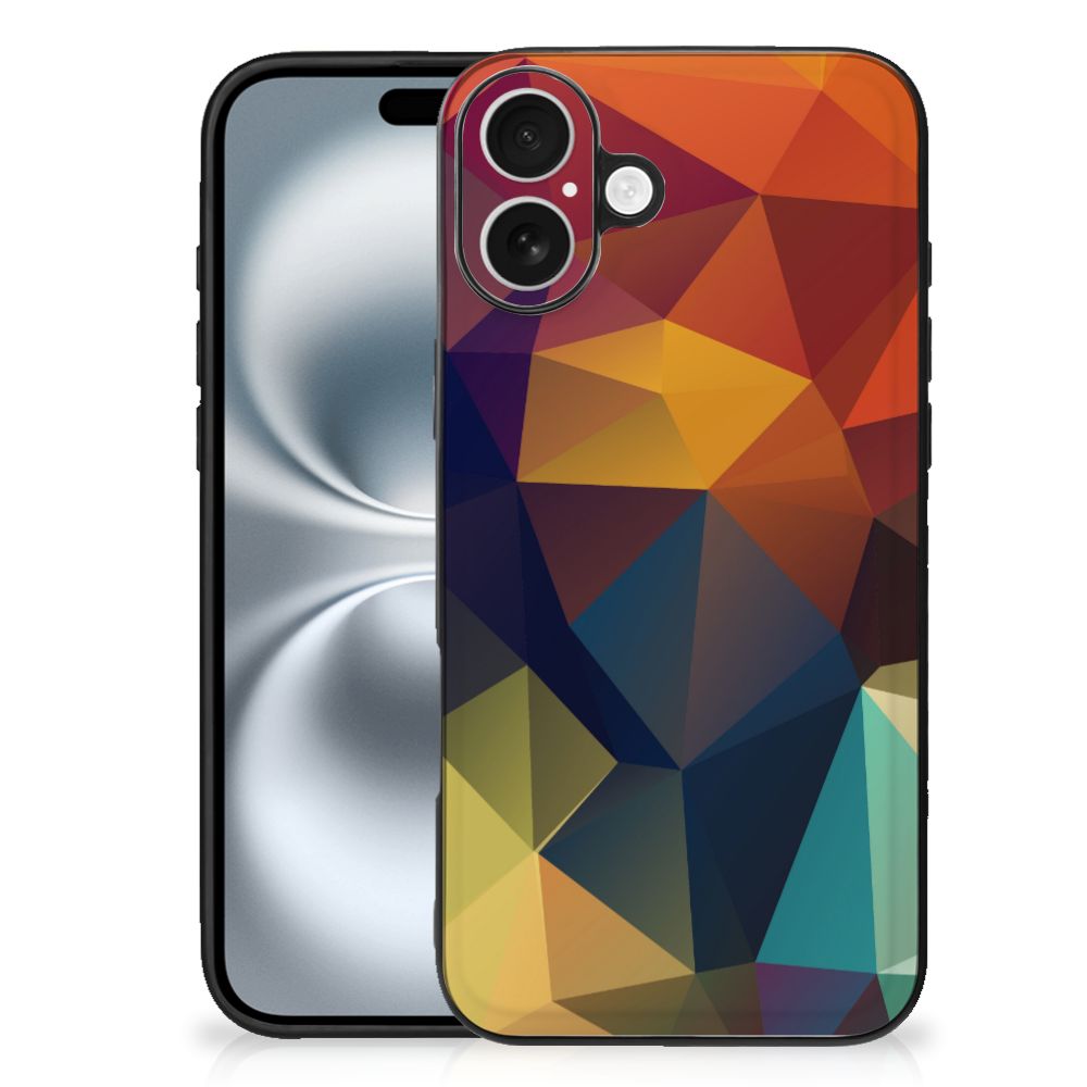 Apple iPhone 16 Plus Backcover Polygon Color abstract print achterkant