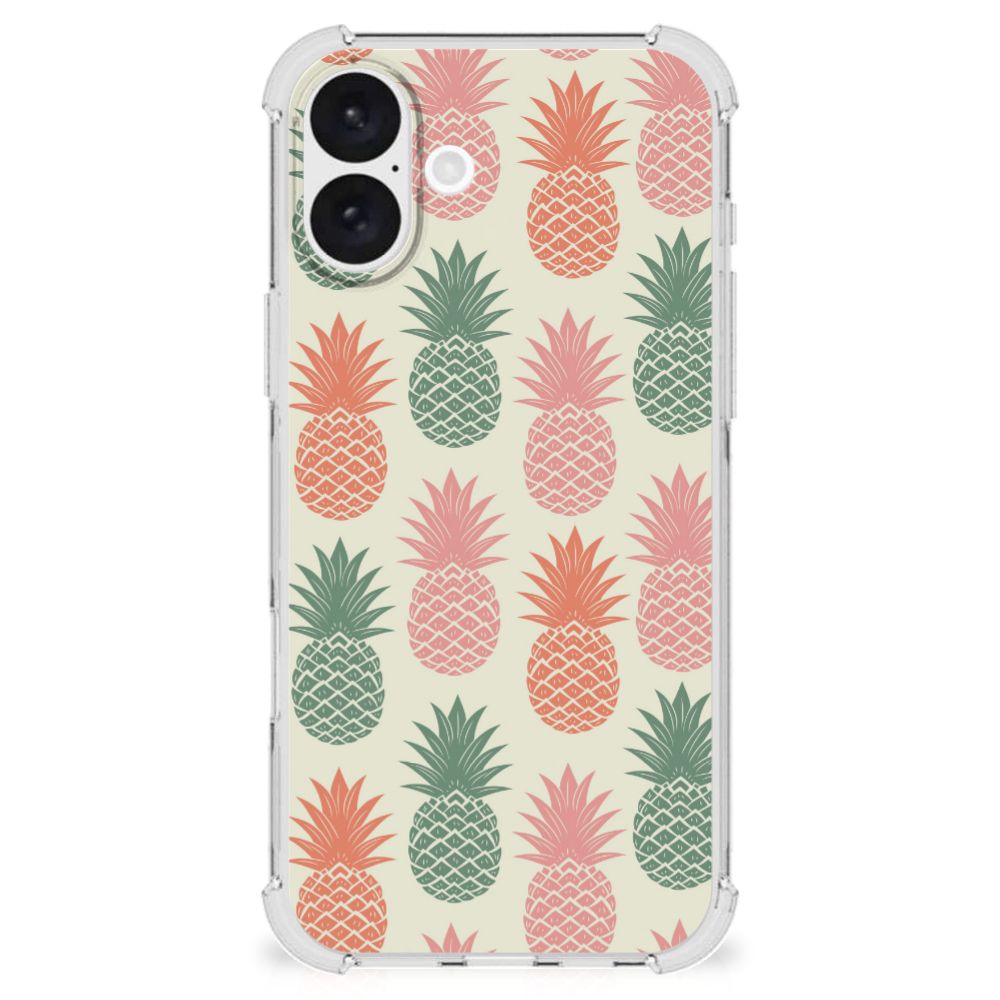 iPhone 16 Plus Beschermhoes Ananas ananas design achteraanzicht