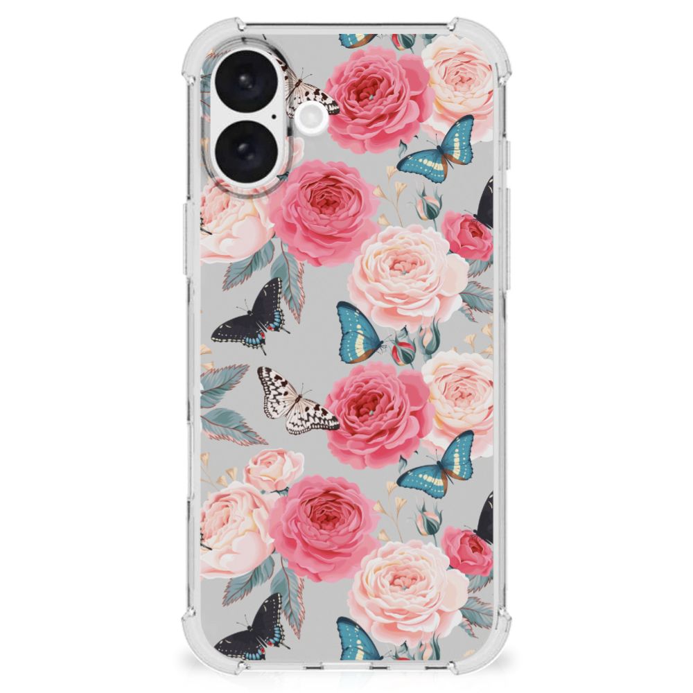 iPhone 16 Plus Case Butterfly Roses achteraanzicht