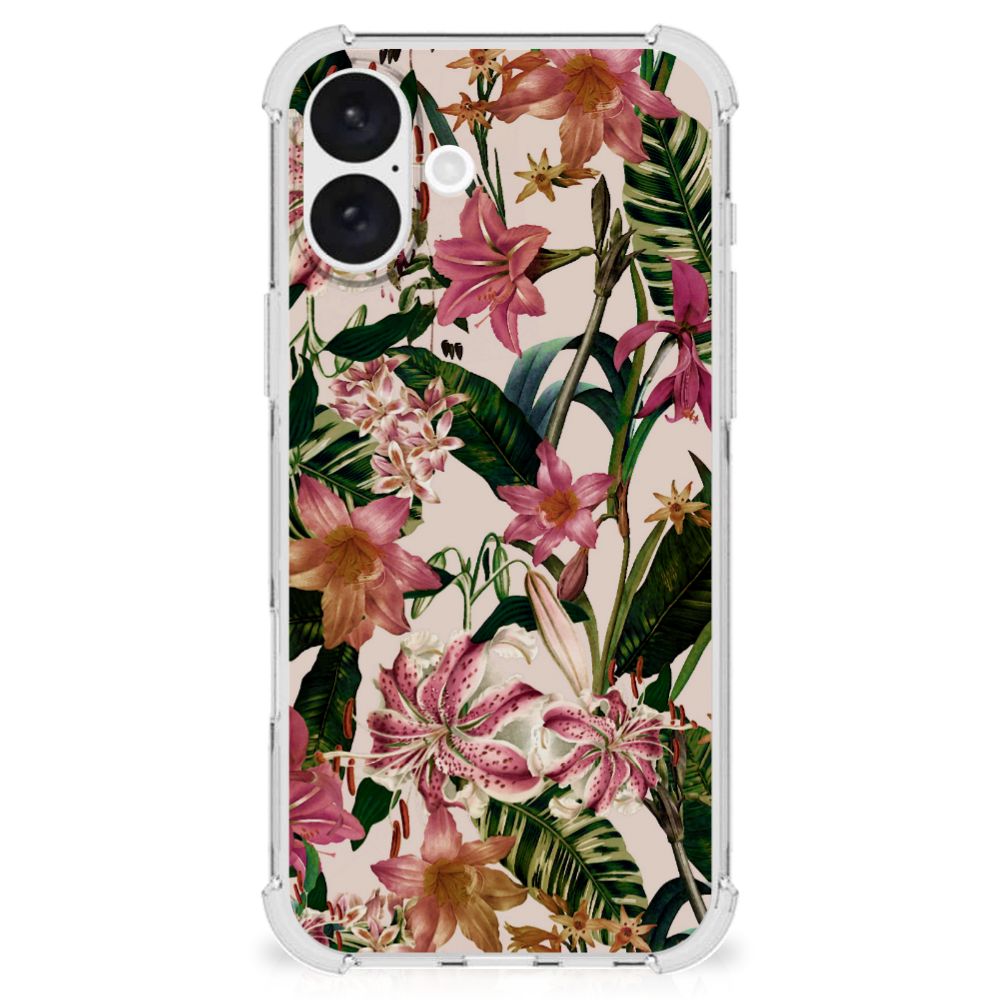 iPhone 16 Plus Case Flowers bloemen design achterkant