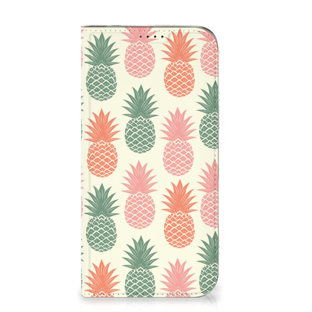 iPhone 16 Plus Flip Style Cover Ananas ananas design voorkant