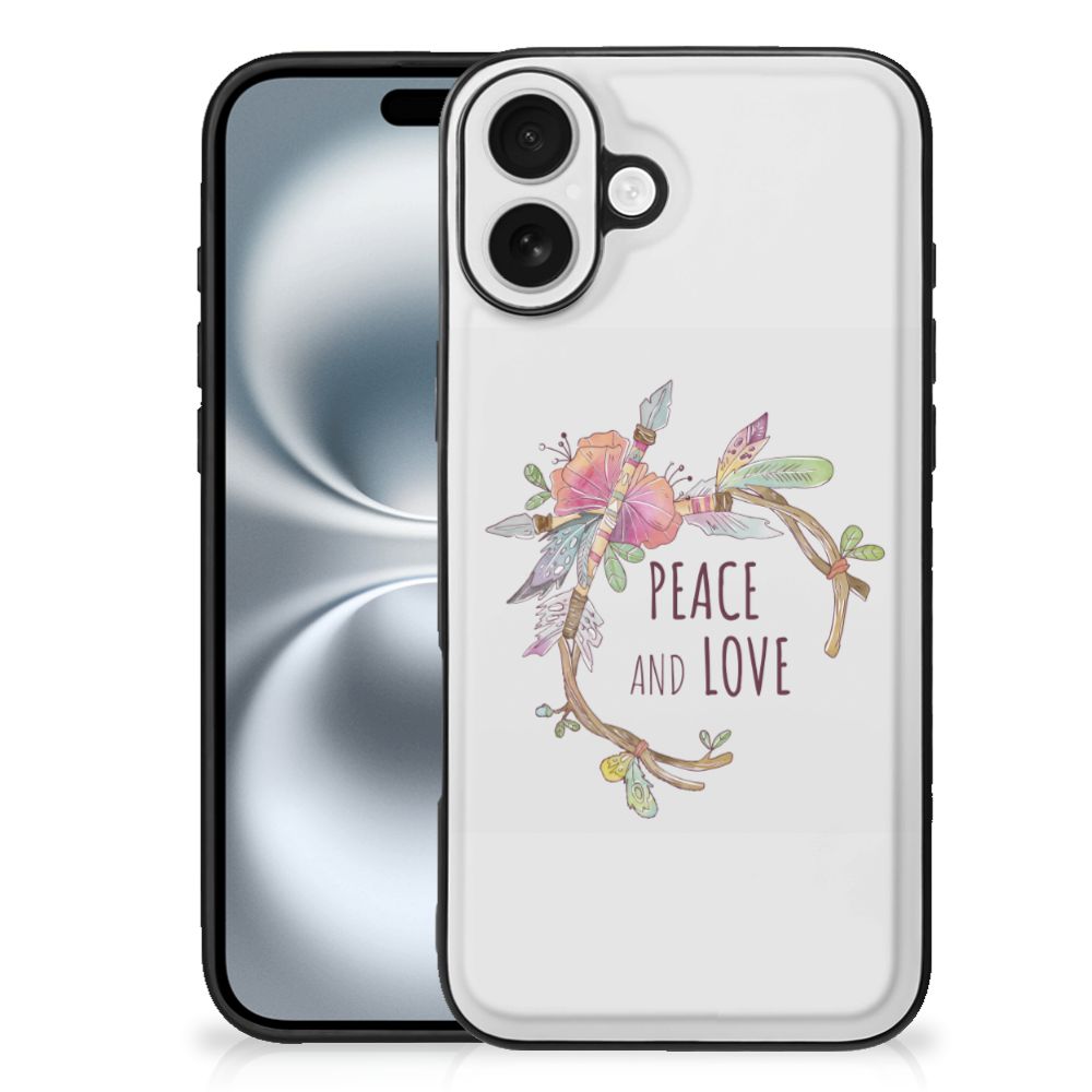Apple iPhone 16 Plus Hoesje Boho Text back cover illustraties print voorkant
