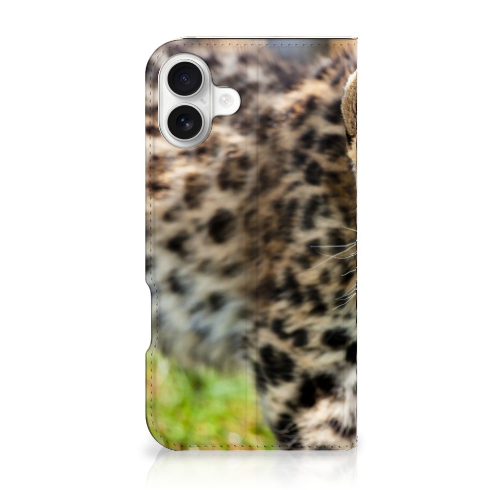 Apple iPhone 16 Plus hoesje maken Baby Luipaard design close-up