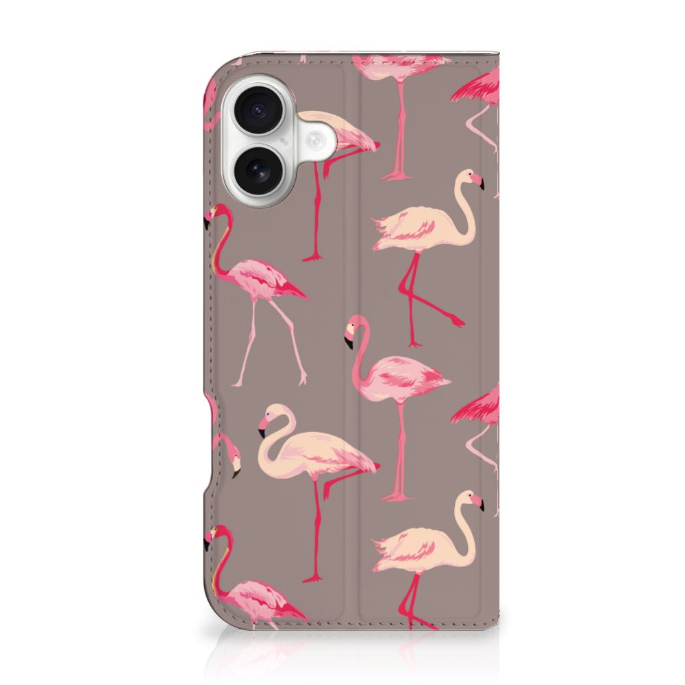 iPhone 16 Plus Hoesje maken Flamingo hoesje flamingo ontwerp voorkant
