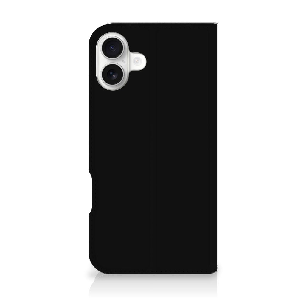 iPhone 16 Plus Magnet Case Boho Text achterkant zwart