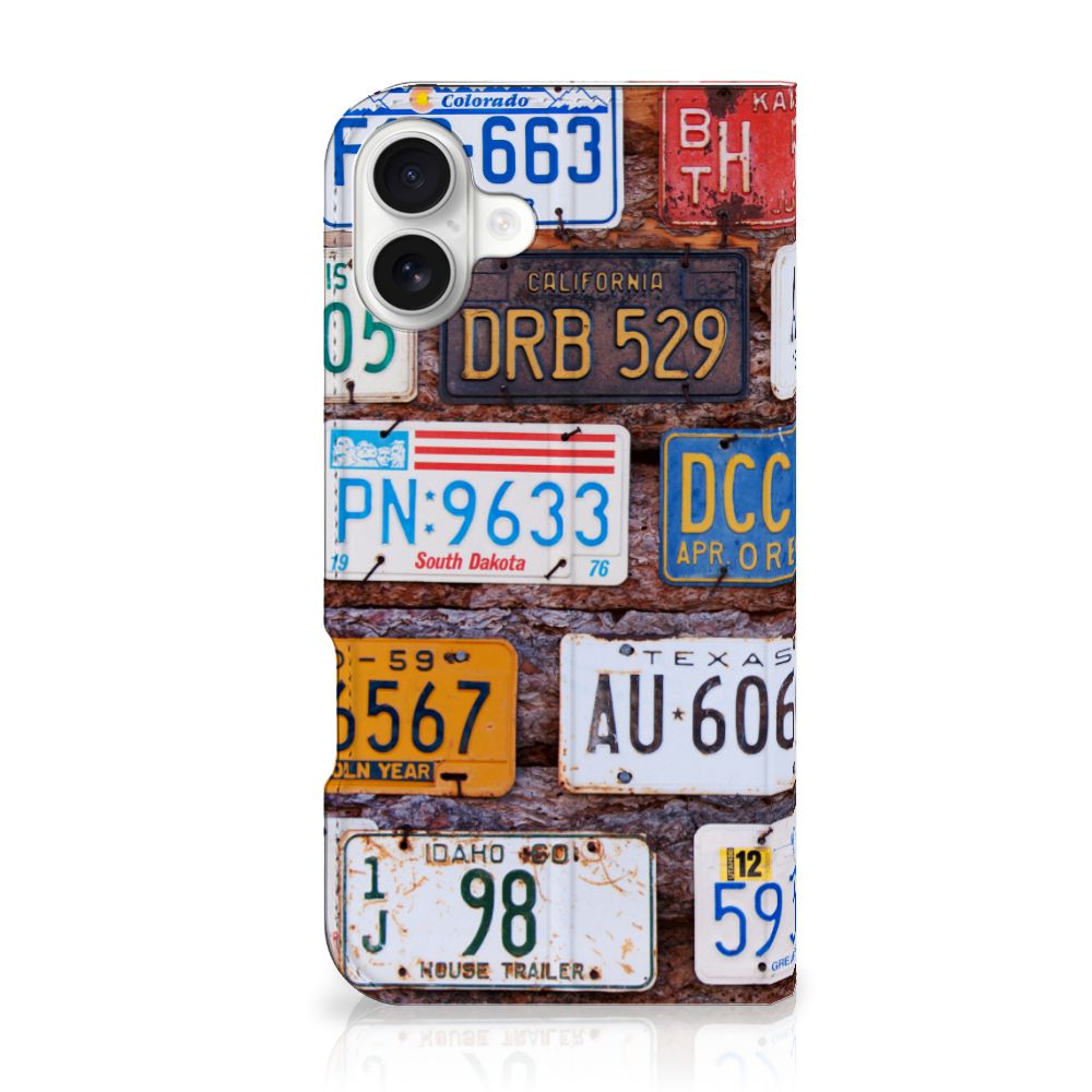 iPhone 16 Plus Stand Case Kentekenplaten design kentekenplaten aanzicht